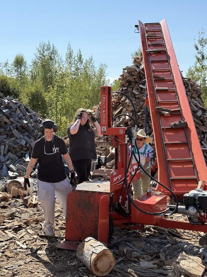 volunteers posing with equipment during a breka