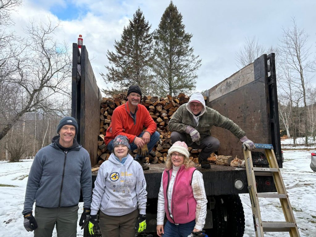 people outside in the cold
